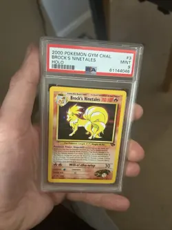 Pokemon 2000 PSA 9 Gym Challenge Brock’s Ninetales Holo 3/132 MINT - Image 1