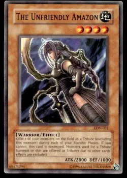 Konami Yugioh Labyrinth of Nightmare The Unfriendly Amazon #LON-031 - Image 1