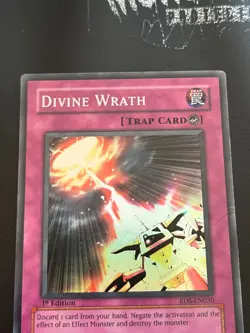 YUGIOH DIVINE WRATH SUPER RARE RDS-EN050 1ST EDITION PLAYED CONDITION - Image 3