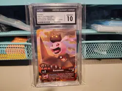 Koromon BT5-001 CGC 10 Gem Mint Digimon Card Game June Premier TO The Event June - Image 1