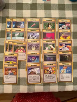 Vintage Japanese Pokemon Trainer Card Lot - Gym Heroes/Challenge - Erika, Brock - Image 1