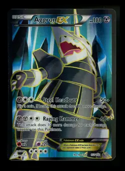 Aggron EX 153/160 XY Primal Clash 2015 Full Art Holo Pokemon Card TCG - Image 1