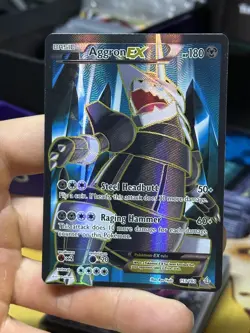 Aggron EX 153/160 XY Primal Clash 2015 Full Art Holo Pokemon Card TCG - Image 3