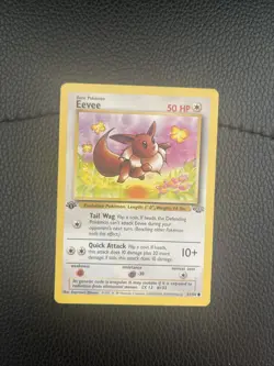 POKEMON CARD EEVEE 51/64 1ST EDITION JUNGLE TCG VINTAGE - Image 1