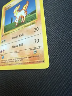 Pokemon Ponyta 60/102 1st Edition Shadowless Base Set Card Unplayed Near Mint - Image 2