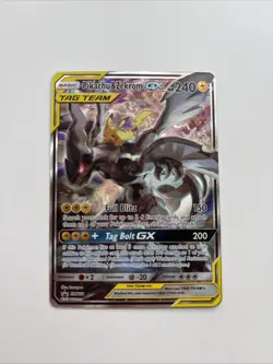 Pokemon TCG Pikachu & Zekrom GX Black Star Promo Card SM168. MP - Image 1