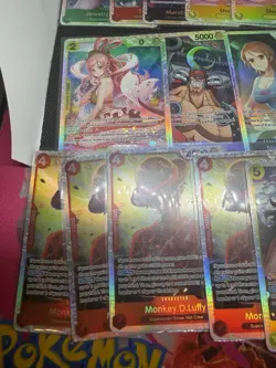 One Piece TCG- Mixed Sets 17 Cards SR lot Monkey D Luffy - Image 2