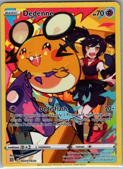 Dedenne TG07/TG30 SWSH09: Brilliant Stars Trainer Gallery - Pokemon Card - NM - Image 1