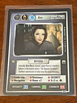 Star Trek CCG Kira Nerys Near-Mint/NM Rare - DS9 1998 CLEAN CARD! - Image 1