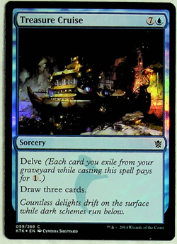 Treasure Cruise - Foil - Khans of Tarkir Edition - 2014 - Magic The Gathering - Image 1