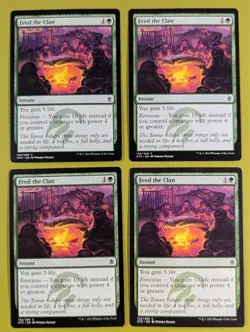 Feed the Clan x4 Khans of Tarkir 4x Playset Magic the Gathering MTG - Image 1