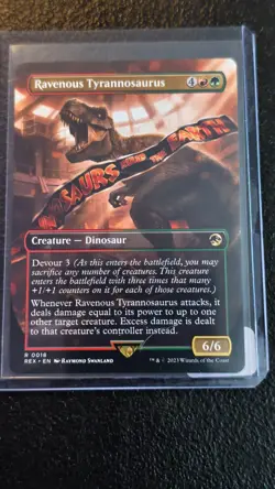 Ravenous Tyrannosaurus Borderless | Jurassic World |Universes Beyond MTG | NM/LP - Image 1