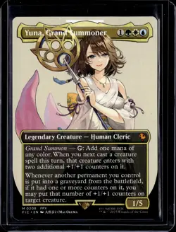 Yuna, Grand Summoner (Borderless) - 208 - FIC - NM - MTG Magic the Gathering - Image 1