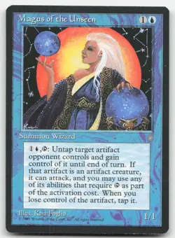MTG Ice Age Magus of the Unseen LP (Wrinkle) - Image 1