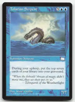 MTG Weatherlight Tolarian Serpent RESERVED LIST LP - Image 1
