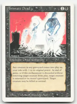 MTG Revised Edition Animate Dead LP - Image 1
