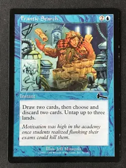 MTG Urza's Legacy #32 Frantic Search MP - Image 1