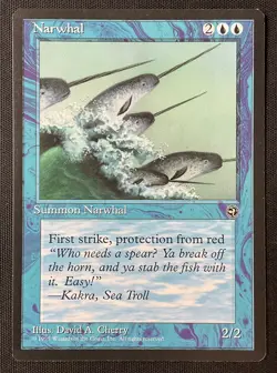 MTG Homelands Narwhal RESERVED LIST NM - Image 1