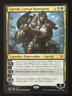 1x MTG Garruk, Cursed Huntsman - Throne of Eldraine (ELD) #191 - Magic - Image 1