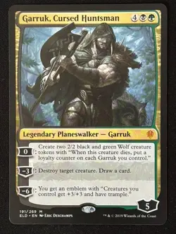 1x MTG Garruk, Cursed Huntsman - Throne of Eldraine (ELD) #191 - Magic - Image 3