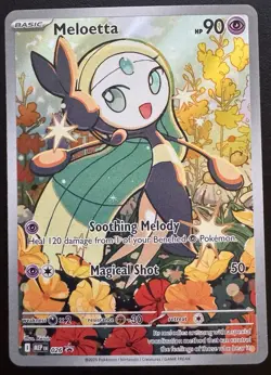 Meloetta 026 Illustration Rare Promo English Phantasmal Flames Pokemon TCG NM - Image 1