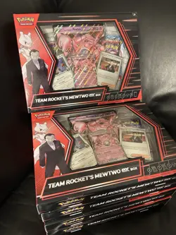 5x Pokemon Trading Card Game Team Rocket's Mewtwo EX Box - Destined Rivals - Image 1