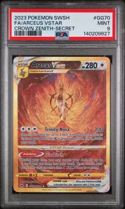 ✨ Pokemon TCG Arceus VSTAR Crown Zenith GG70/GG70 Secret Rare PSA 9 ✨ - Image 1