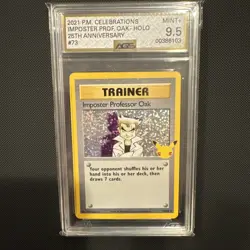 AGS 9.5 Pokemon TCG 2021 Celebrations Classic 73/102 Imposter Professor Oak Holo - Image 1