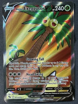Alolan Exeggutor V 71/78 Pokemon GO Rare Ultra NM - Image 1