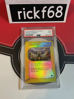 2003 POKEMON SKYRIDGE 123 DESERT SHAMAN - REV.FOIL PSA 9 - Image 1