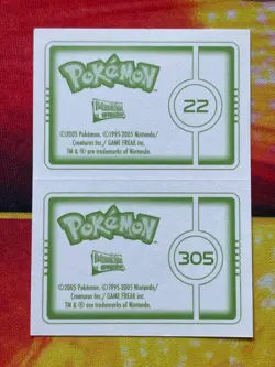 Pokemon Merlin Topps Ultimate Stickers 2005 Fearow #22 Lairon #305 - Image 2