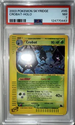2003 Pokemon Skyridge #H5 crobat-holo PSA 7 - Image 1