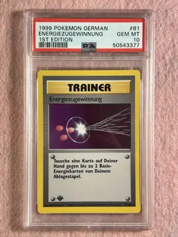 ENERGIEZUGEWINNUNG 81 Energy Revival 1st Edition 1999 Base Set Pokemon German - Image 1