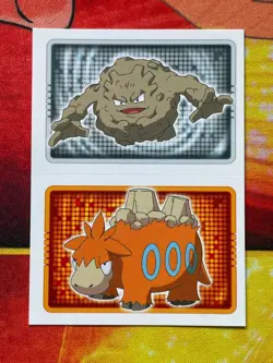 Pokemon Merlin Topps Ultimate Stickers 2005 Graveler #75 Camerupt #323 - Image 1