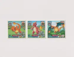 Pokemon Charmander Charmeleon Charizard Complete Evolution Ensky Stickers 2005 - Image 1