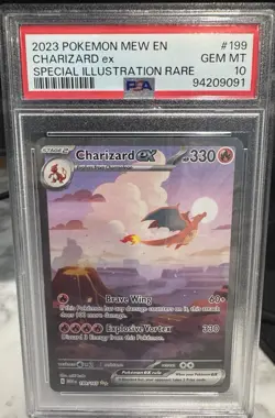 Pokemon TCG Charizard EX 199/165 Special Illustration PSA 10 - Image 1
