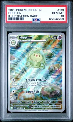 2025 Pokemon SV: BLK EN-Black Bolt #119/086 Duosion PSA 10 - Image 1