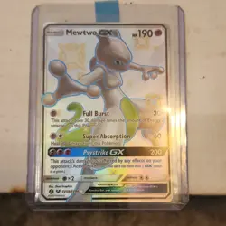 Pokemon TCG Mewtwo GX SV59/SV94 Hidden Fates Shiny Vault Full Art Holo GX Rare - Image 1