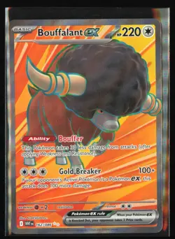 ⭐Bouffalant ex 162/086 SV: White Flare - Pokemon TCG - Full Art Holo - Dbl Rare⭐ - Image 1
