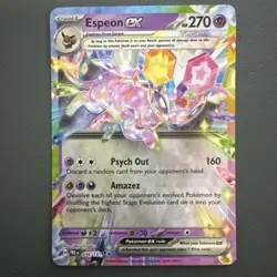 *Pokemon TCG Scarlet & Violet Prismatic Evolutions Espeon EX 034/131 Double Rare - Image 1