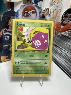 1st Edition Stamp Koffing Non Holo Foil Wotc Pokemon 58 82 Rocket Set 2000 - Image 1