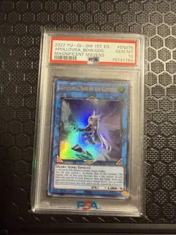 YUGIOH APOLLOUSA BOW OF THE GODDESS MAMA-EN075 1ST PSA 10 - Image 1