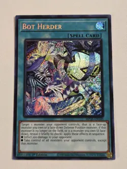 Bot Herder MP25-EN149 Prismatic Secret Rare Yugioh 1st Edition 2025 Mega-Pack - Image 1