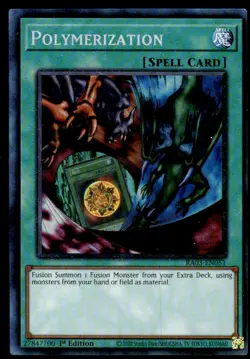 Yu-Gi-Oh TCG QC Bonanza #RA03-EN051 Polymerization Alt Art PCR 1st Ed. NM - Image 1