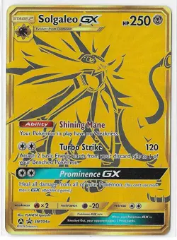 Solgaleo GX - SM104a - Pokemon Sun & Moon Promo Alternate Ultra Rare Card NM - Image 1