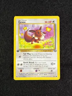 1999 Pokemon Eevee 1st Edition Jungle Card 51/64 LP - Image 1