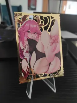 Goddess Story Yae Miko Limited Metal SGR Card Genshin Impact 156/200 - Image 1