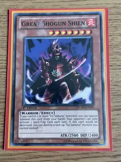 Yu-gi-oh RYMP-EN024 Great Shogun Shien 1st Edition Near Mint card - Image 2