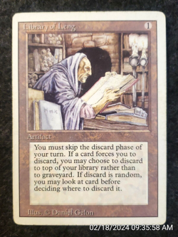 Library of Leng Revised HEAVILY PLD Artifact Uncommon MAGIC MTG CARD (DS3D1D8) - Image 1