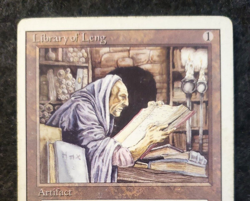 Library of Leng Revised HEAVILY PLD Artifact Uncommon MAGIC MTG CARD (DS3D1D8) - Image 3